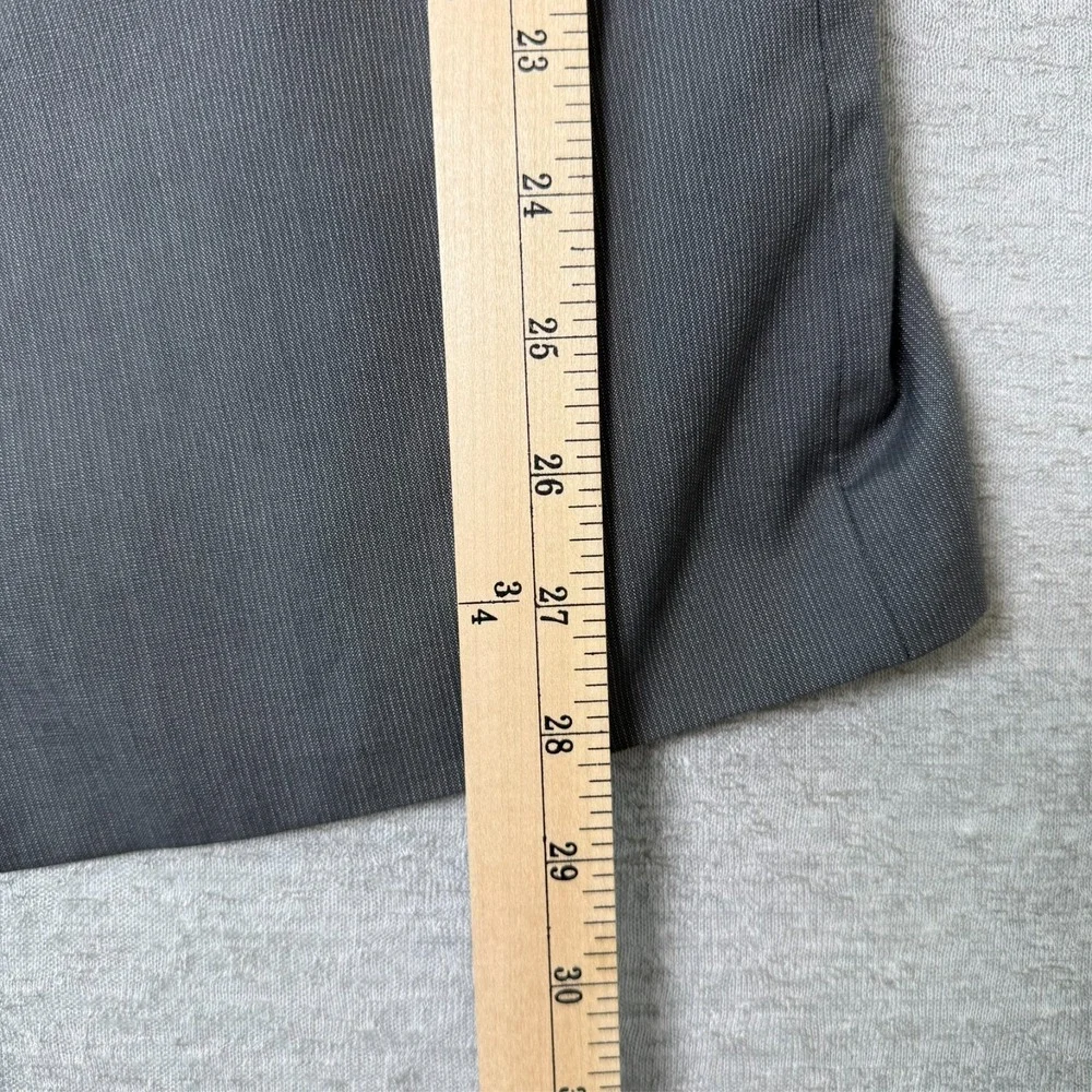 Lazetti Couture Men's Blazer Size 42R Gray Wool Sport Coat Notch Lapel
